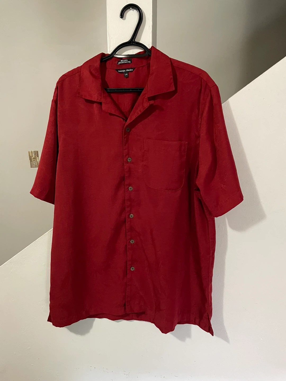 George Classics Red Button-Up Shirt