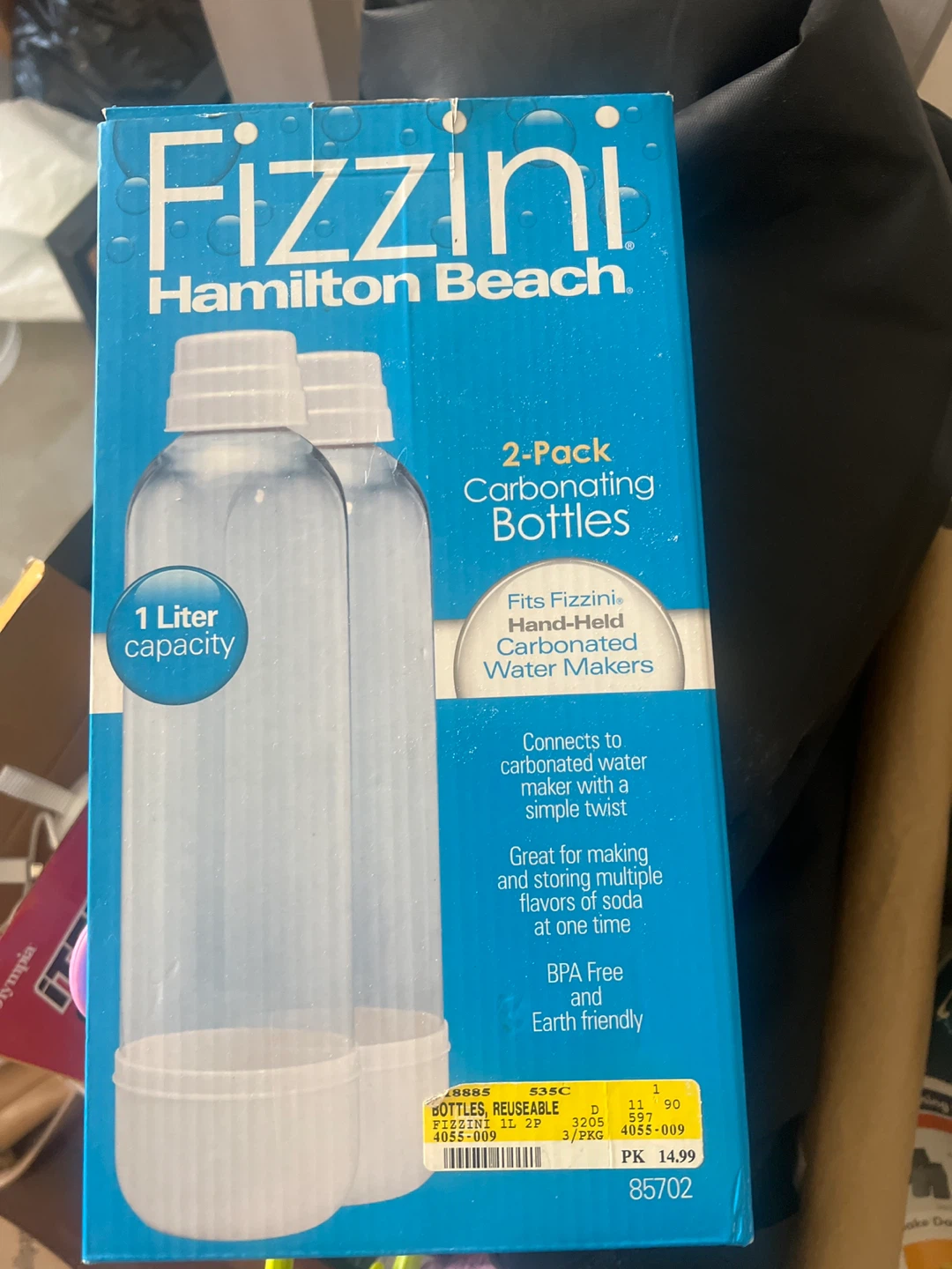 Fizzini Hamilton Beach 2-Pack Carbonating Bottles 1L