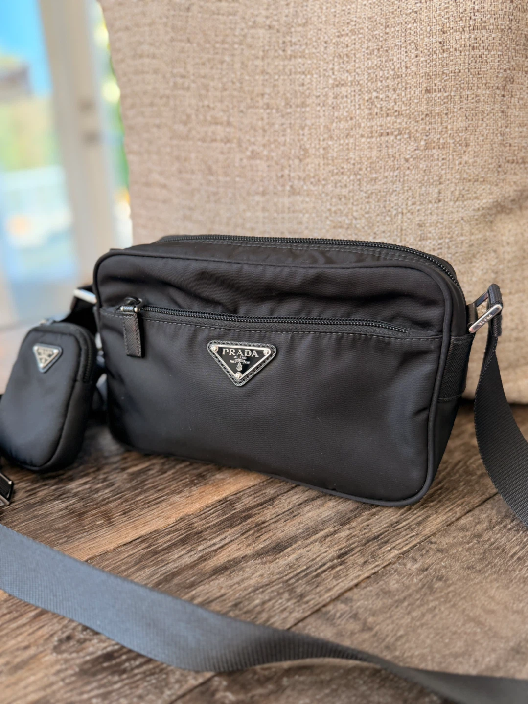 Prada Nylon Bag with Pouch - photo 2