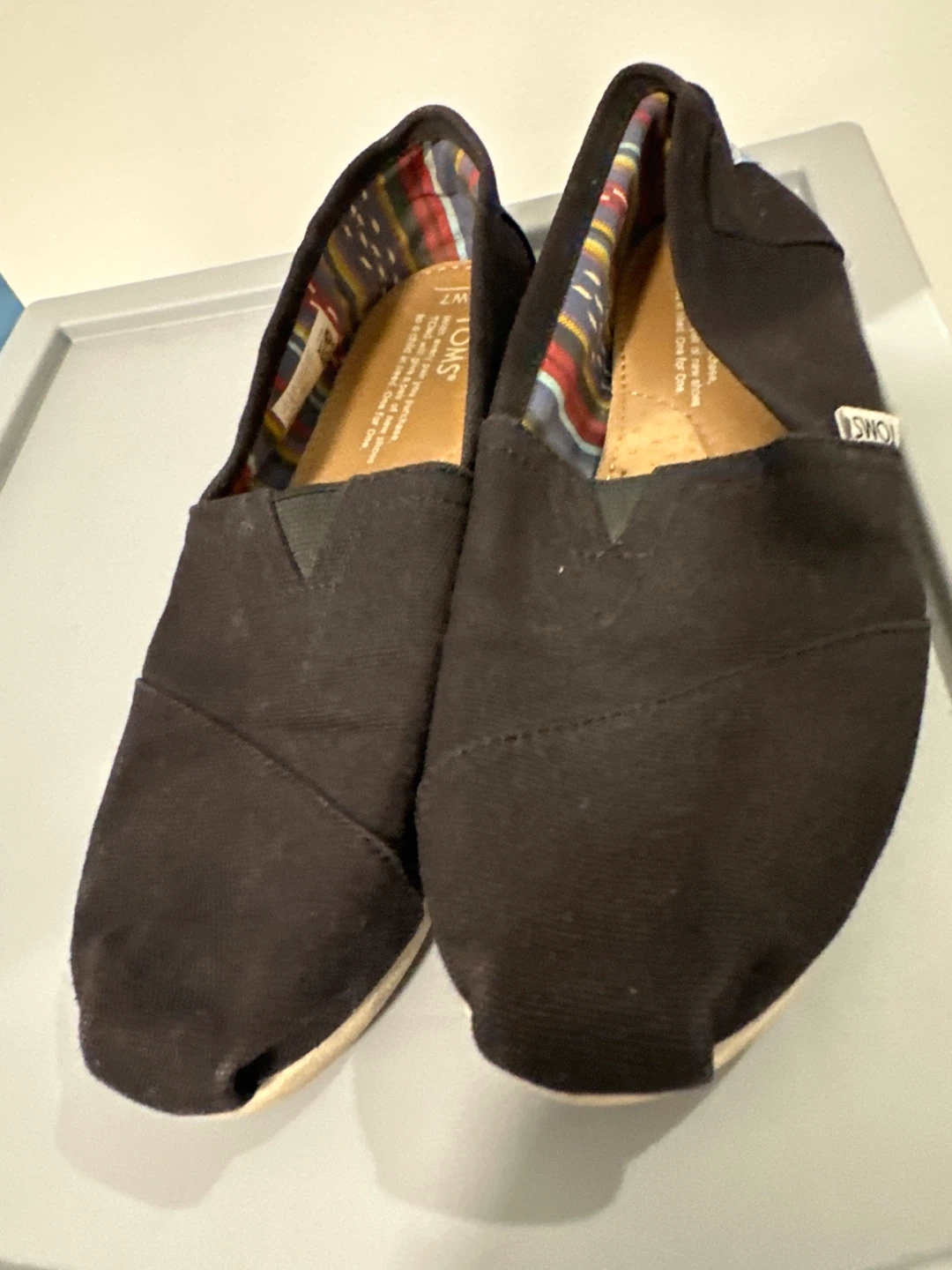 TOMS Black Canvas Shoes