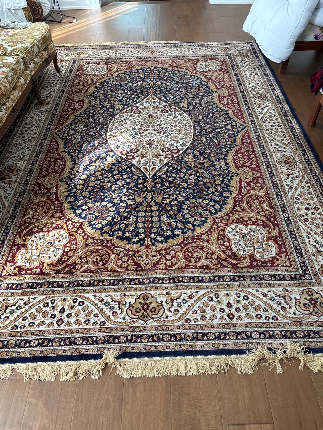Persian Style Area Rug with Fringe