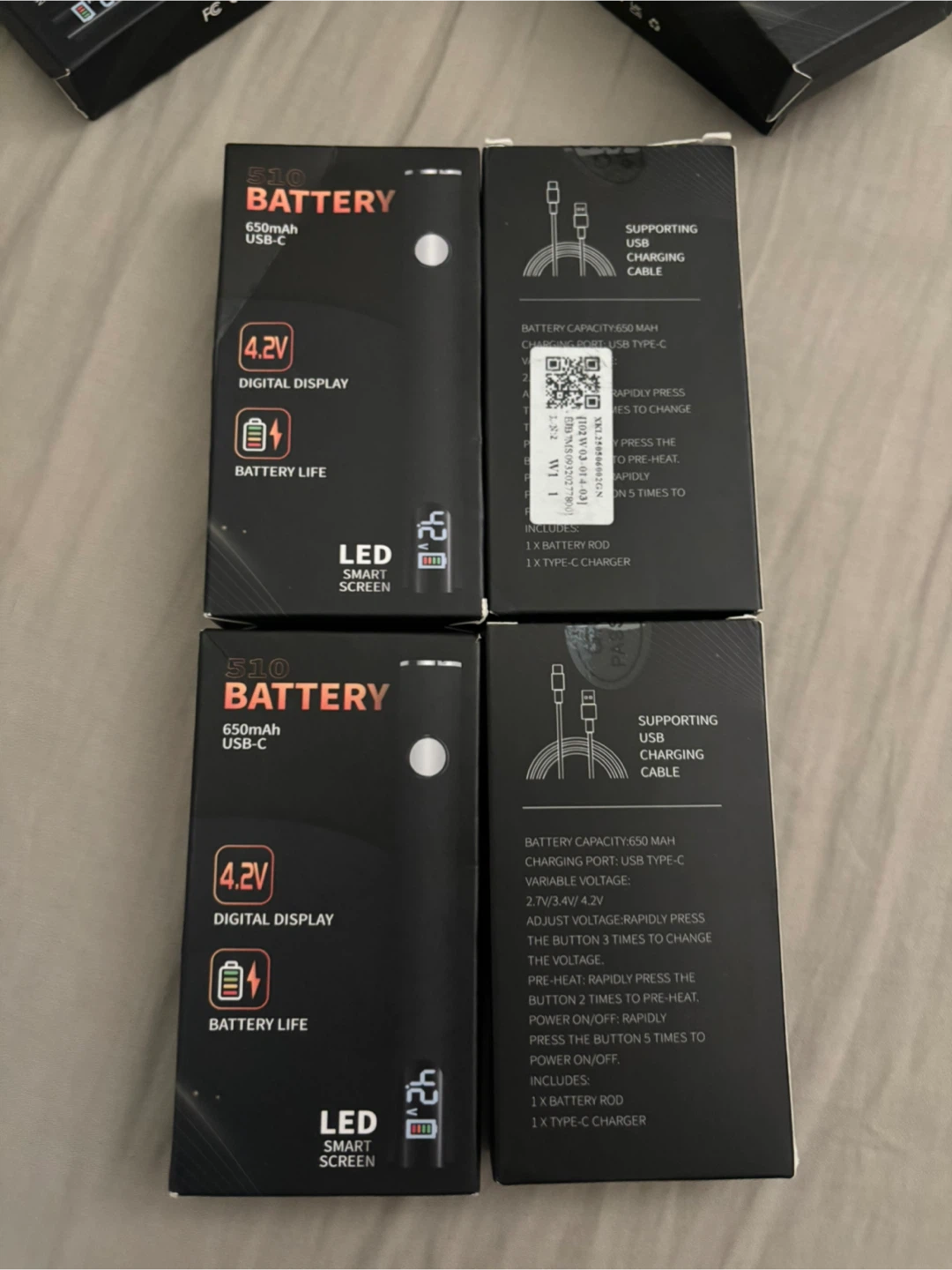 510 Battery 650mAh USB-C