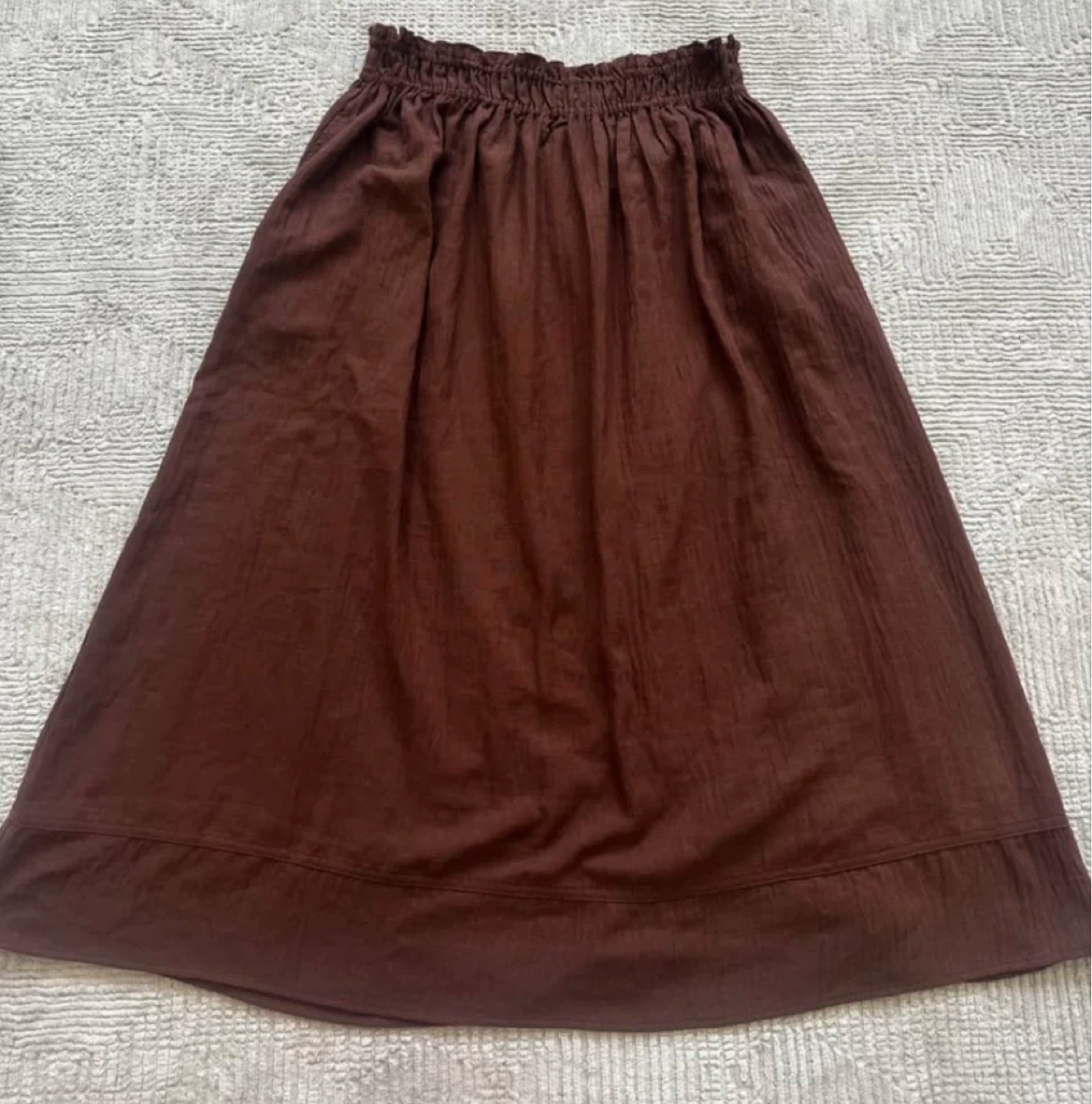 Flattering Brown Midi Skirt