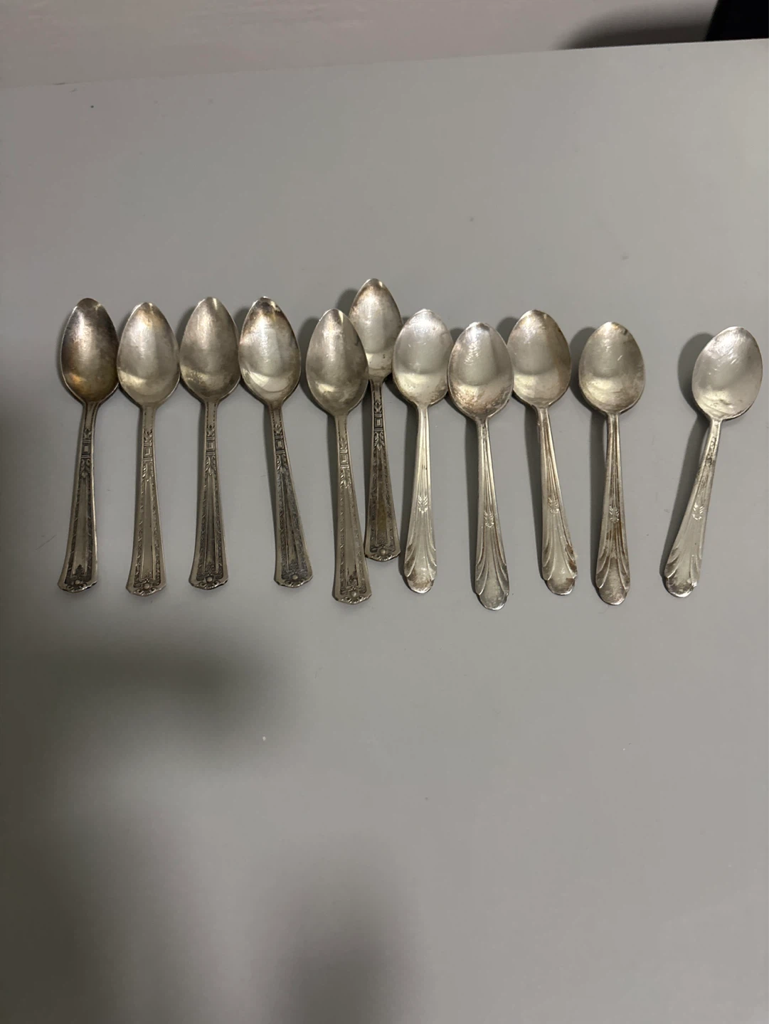 Vintage Silver Plated Tea Spoons - Set of 11 - photo 2