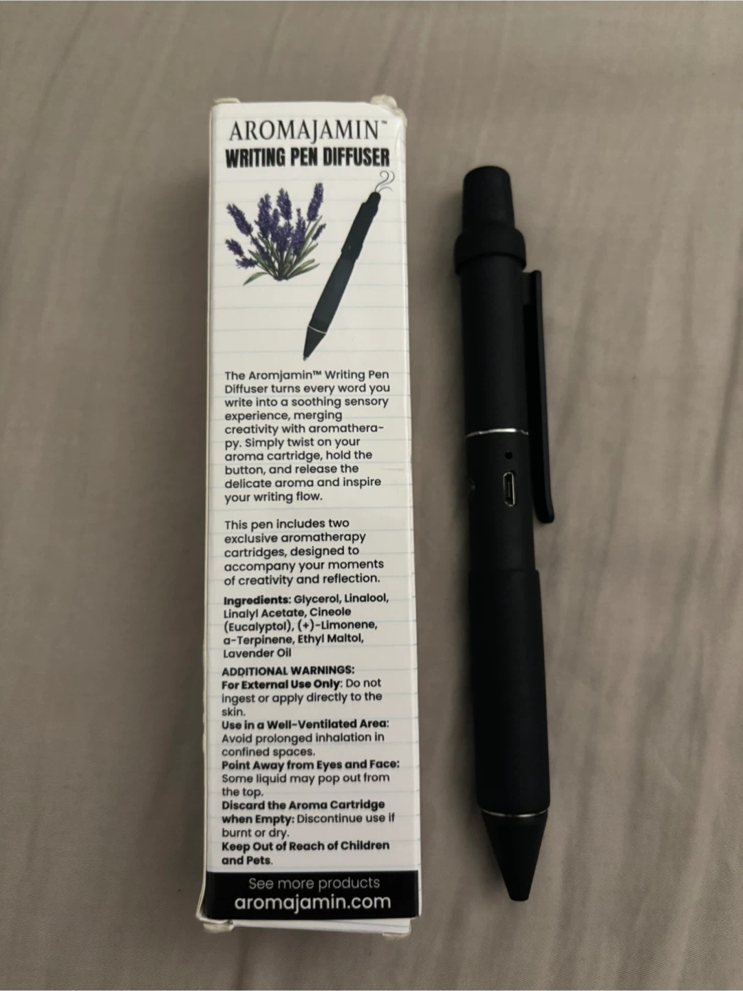 Aromajamin Writing Pen Diffuser - Lavender Scented, Black - photo 2