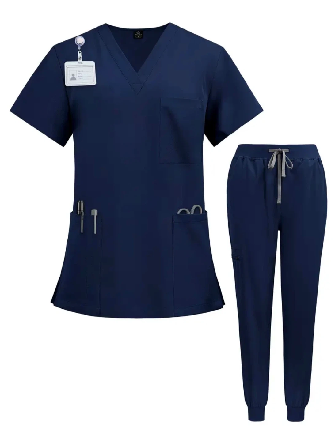 Navy Blue Scrub Set