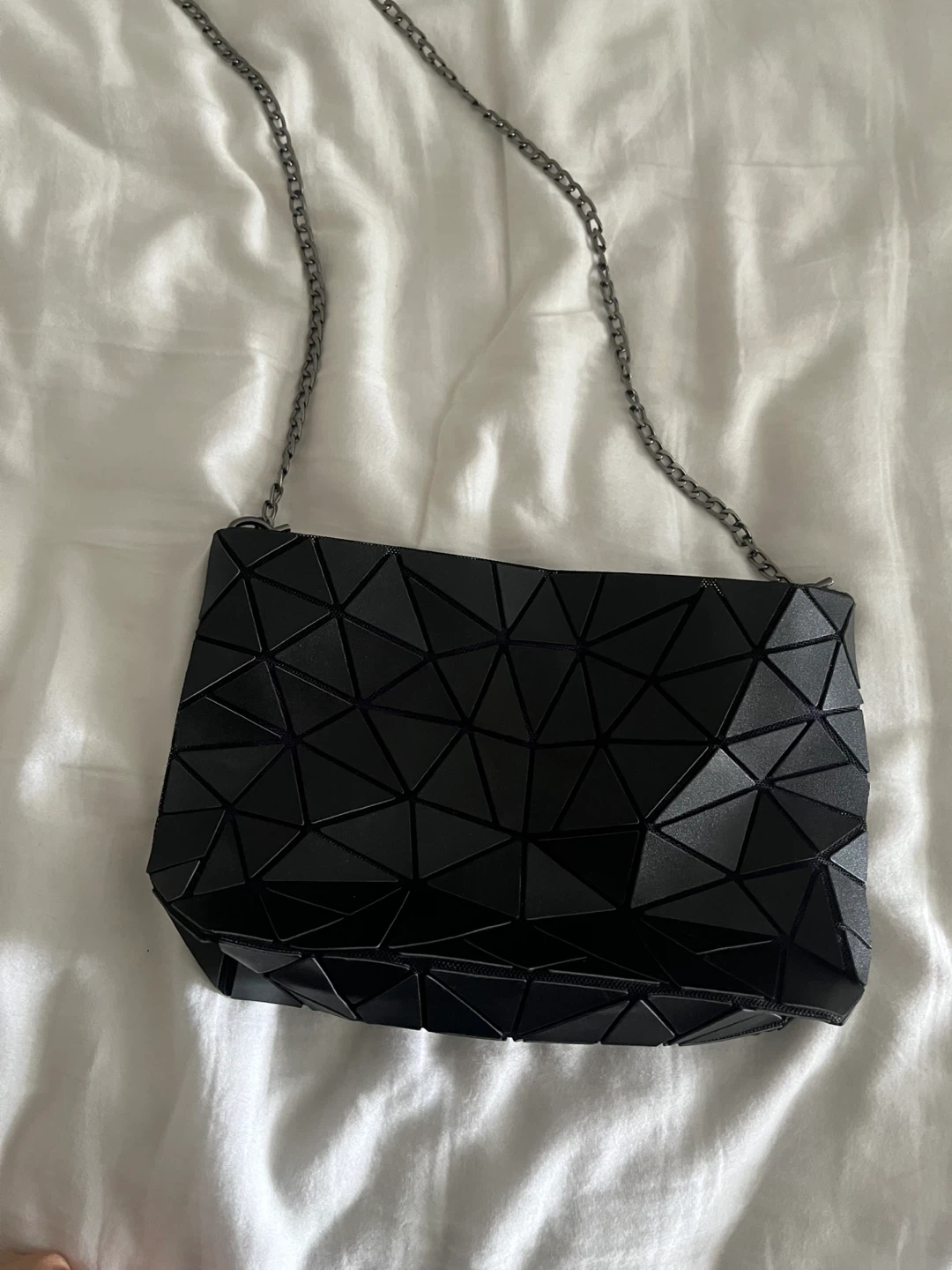 🆕Black Geometric Chain Shoulder Bag