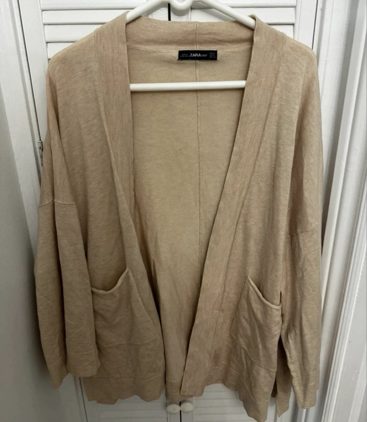 ZARA Knit Beige Cardigan
