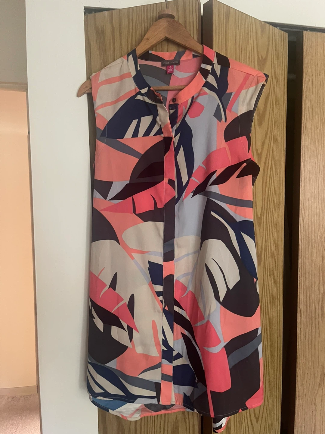 Vince Camuto Sleeveless Button-Up Shirt Dress - photo 2