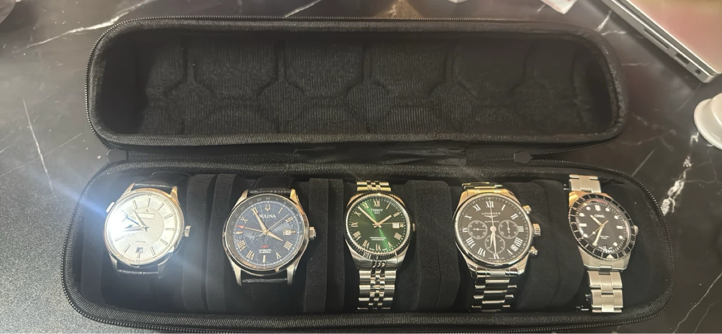 Watch case - 5 compartments