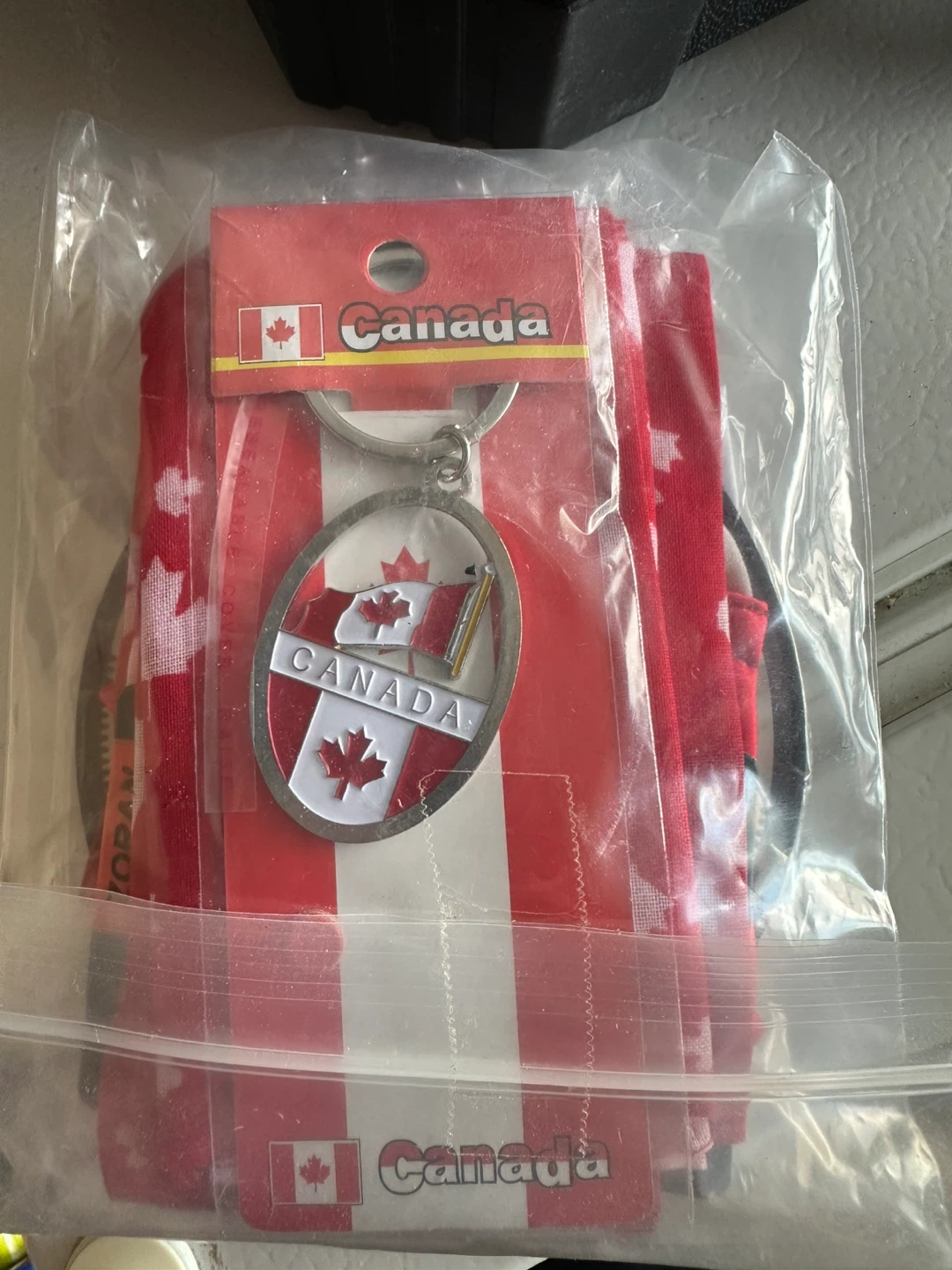 Canada Day Novelty Mask, Keychain, and Headband Set