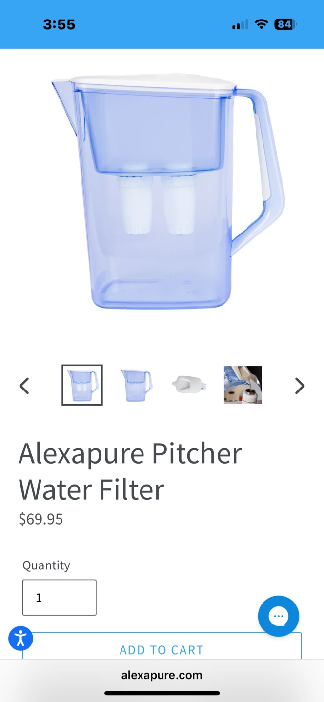 Alexapure Water Filter Pitcher with 2 Filters - photo 2