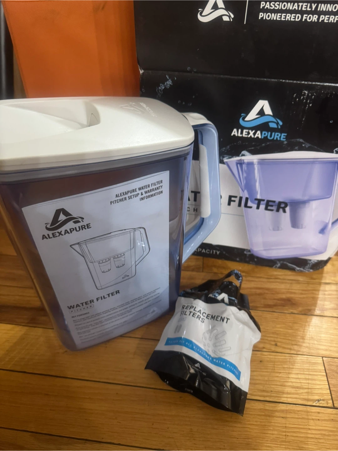 Alexapure Water Filter Pitcher with 2 Filters