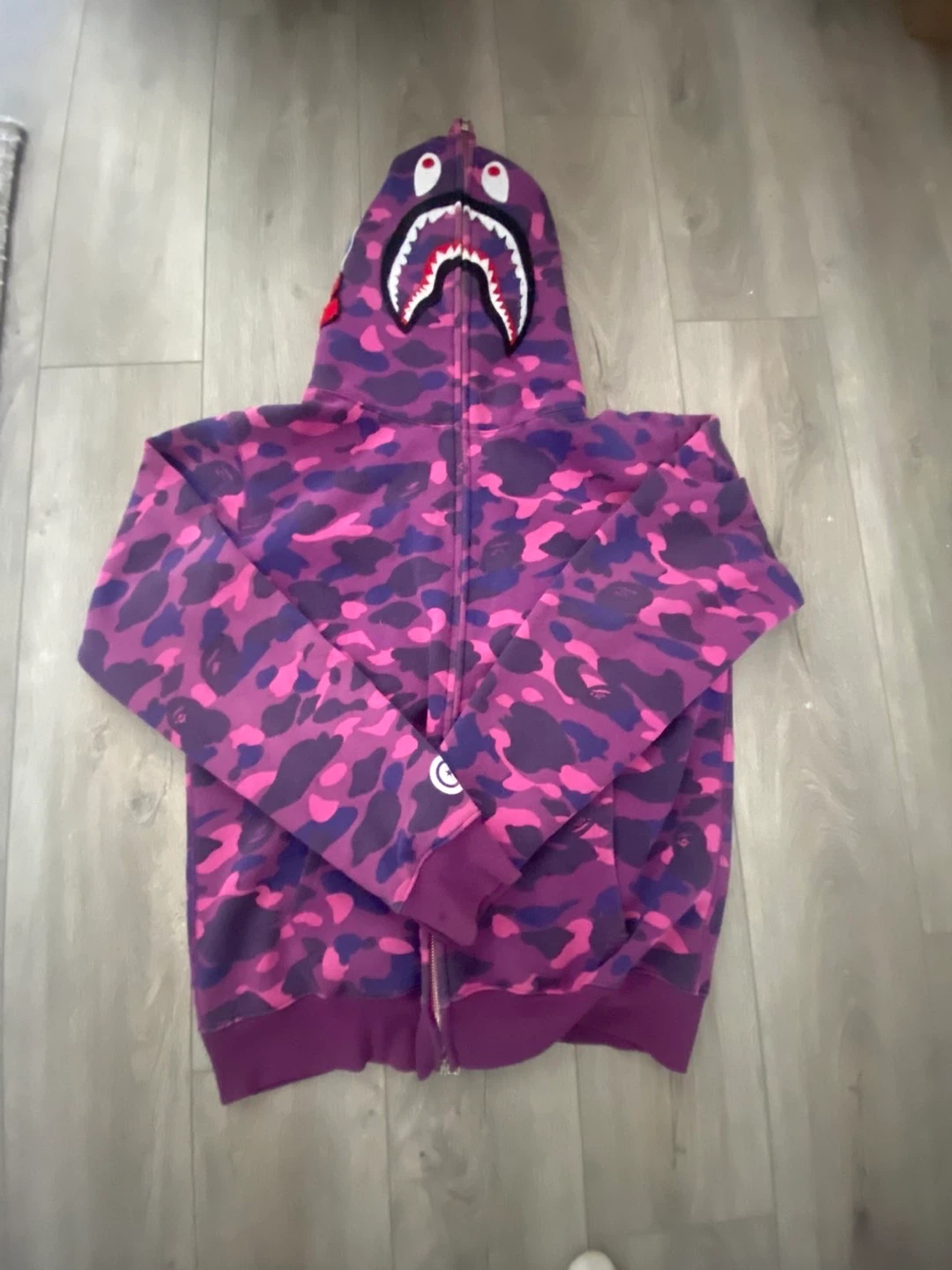 A Bathing Ape Purple Camo Full Zip Hoodie XXL