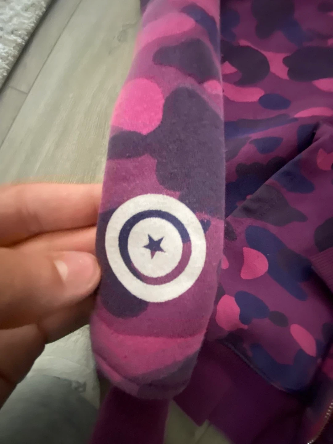 A Bathing Ape Purple Camo Full Zip Hoodie XXL - photo 2