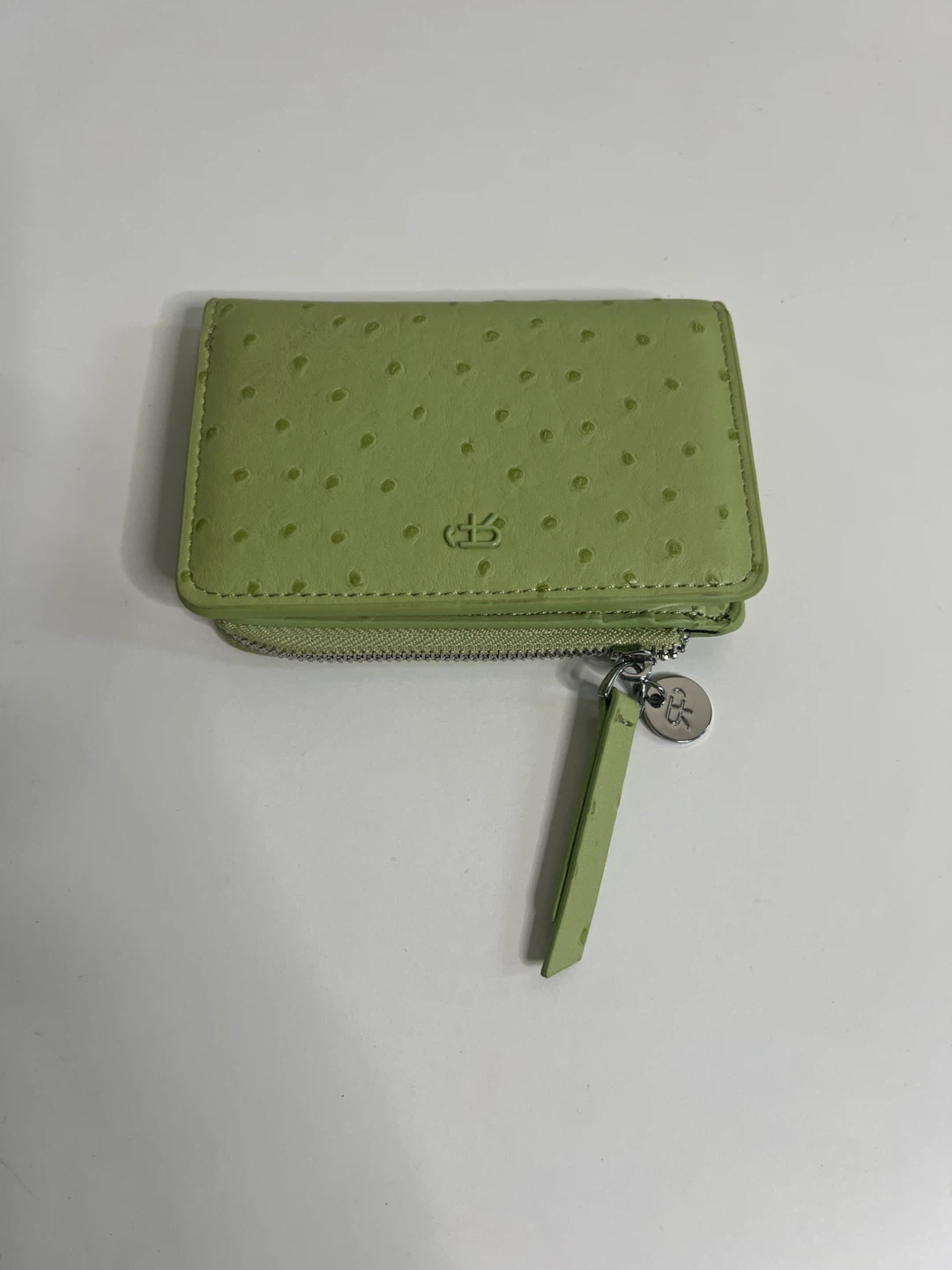 Green Ostrich Embossed Bifold Wallet - photo 3
