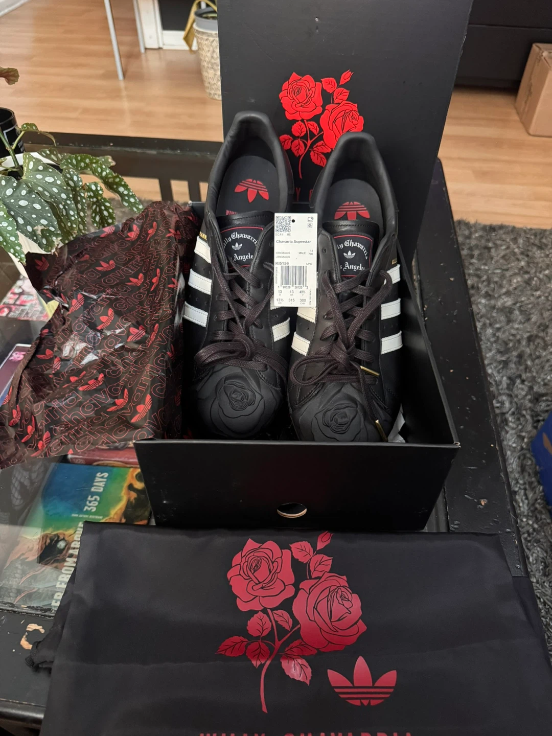 Adidas x Willy Chavarria Superstar Black Rose Sneakers - photo 2
