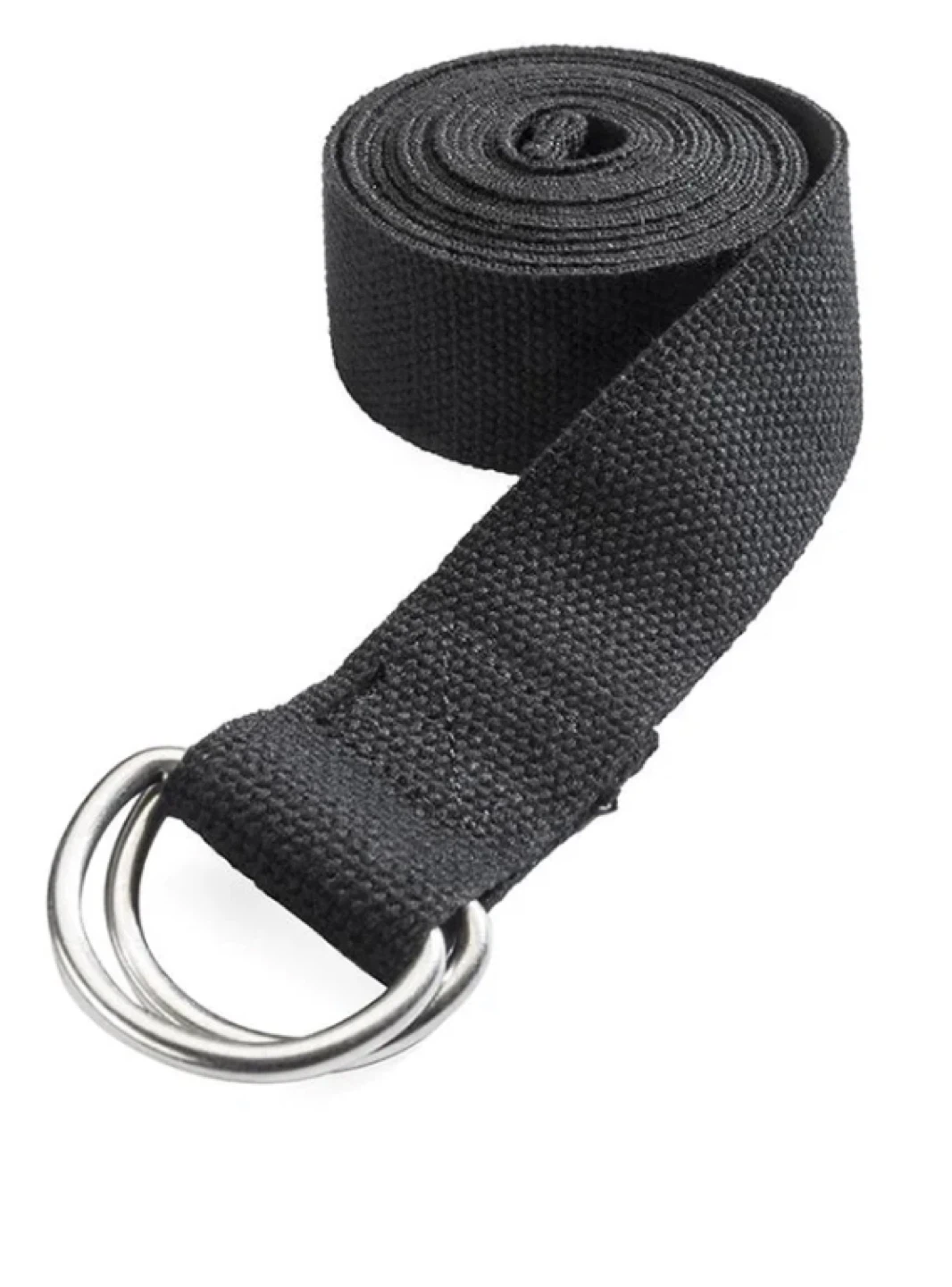 Black Yoga Strap with D-Rings
