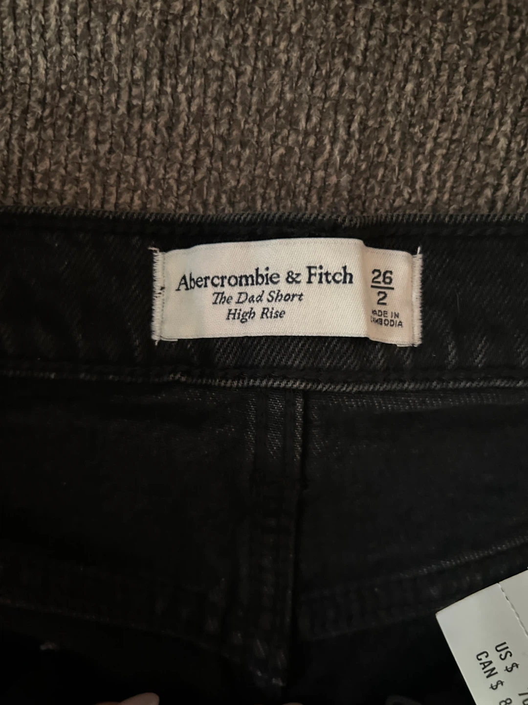 Abercrombie & Fitch The Dad Short - Black - Size 26 - photo 5