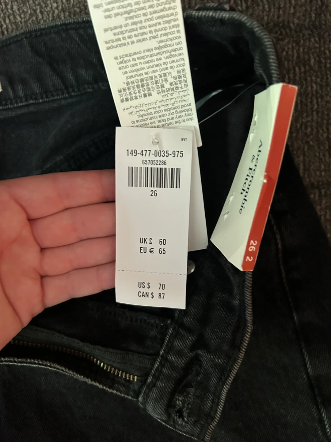 Abercrombie & Fitch The Dad Short - Black - Size 26 - photo 4
