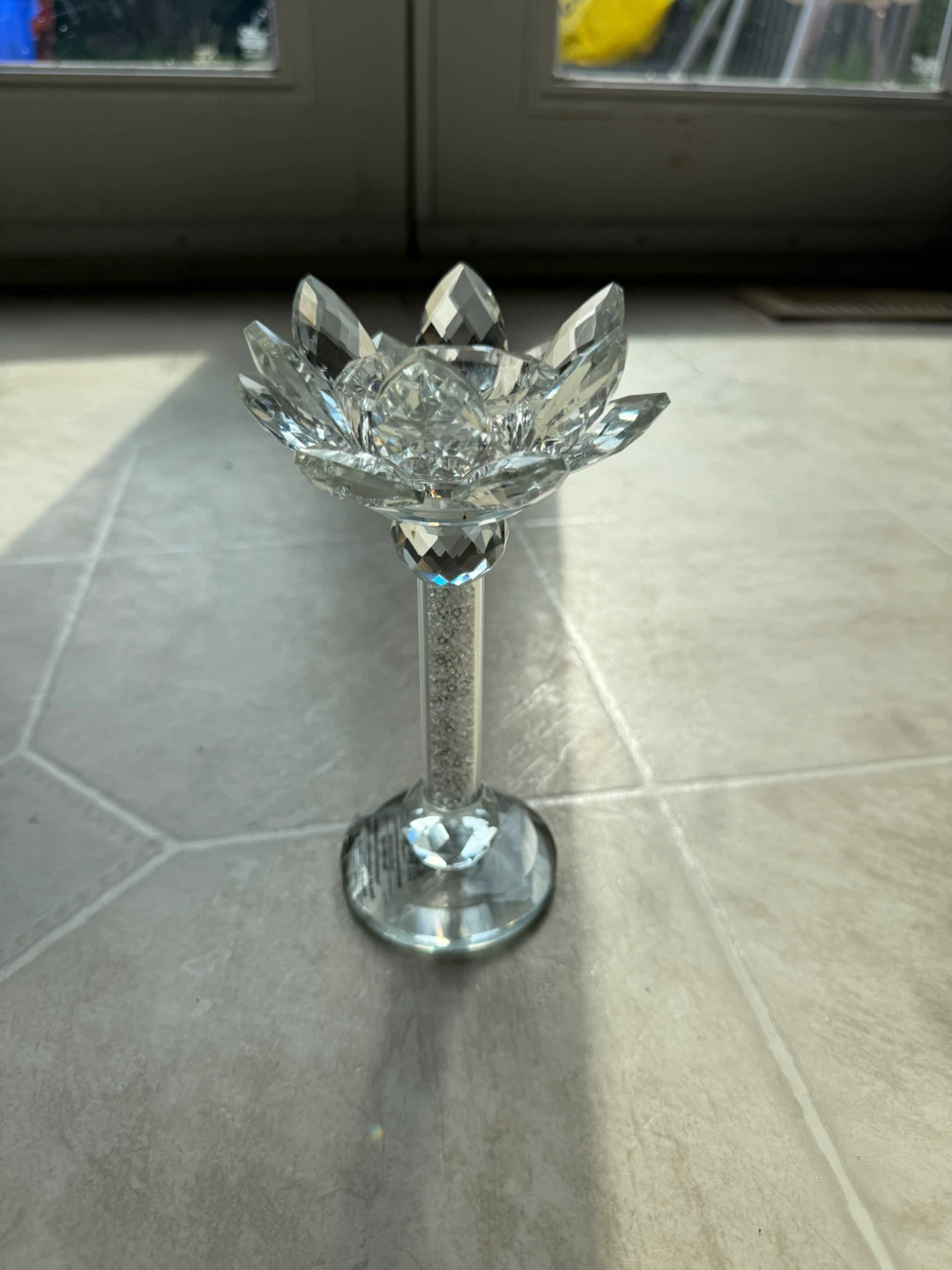 Crystal Lotus Flower Candlestick Holder - photo 2