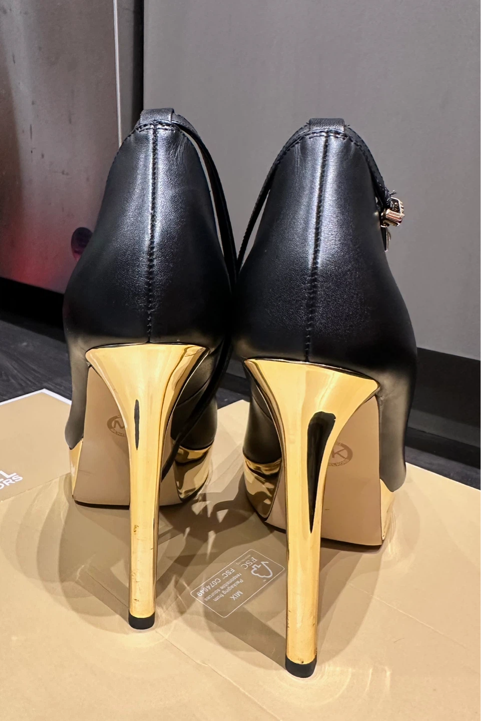 Michael Kors Black Leather Ankle Strap Pumps - photo 2