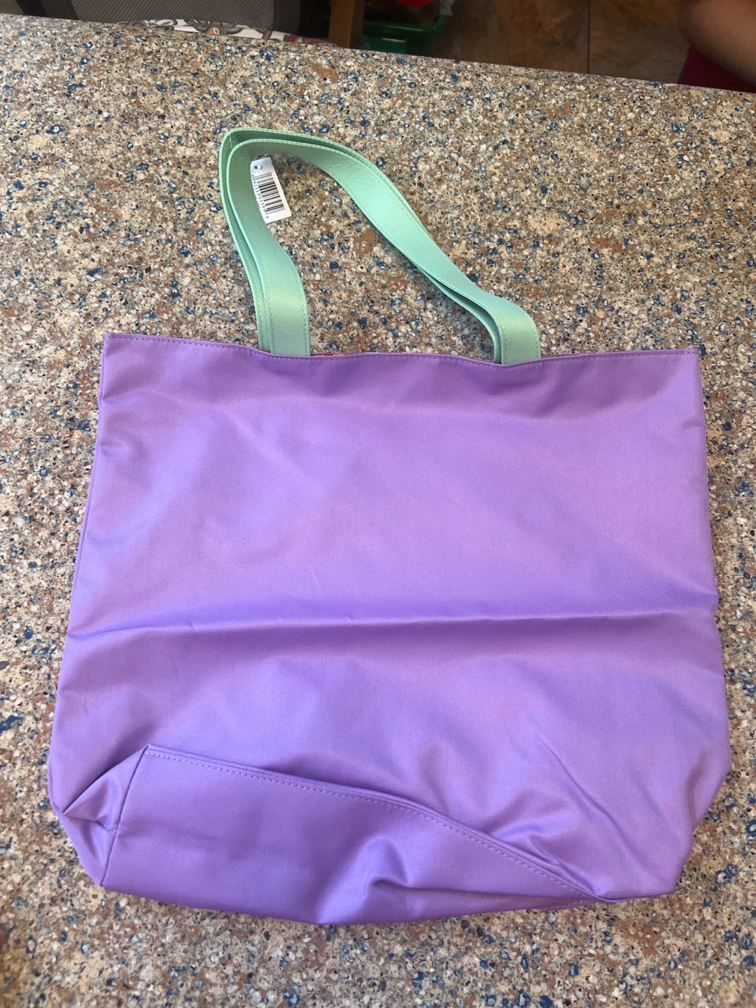 Clinique Purple Tote Bag with Green Straps - photo 3