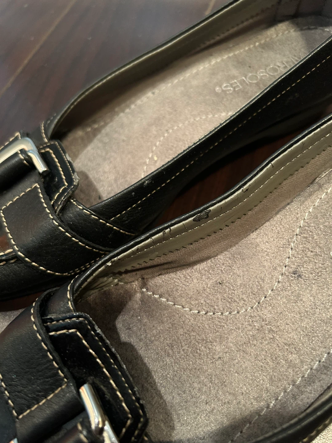 Aerosoles Black Loafers 7.5 - photo 2
