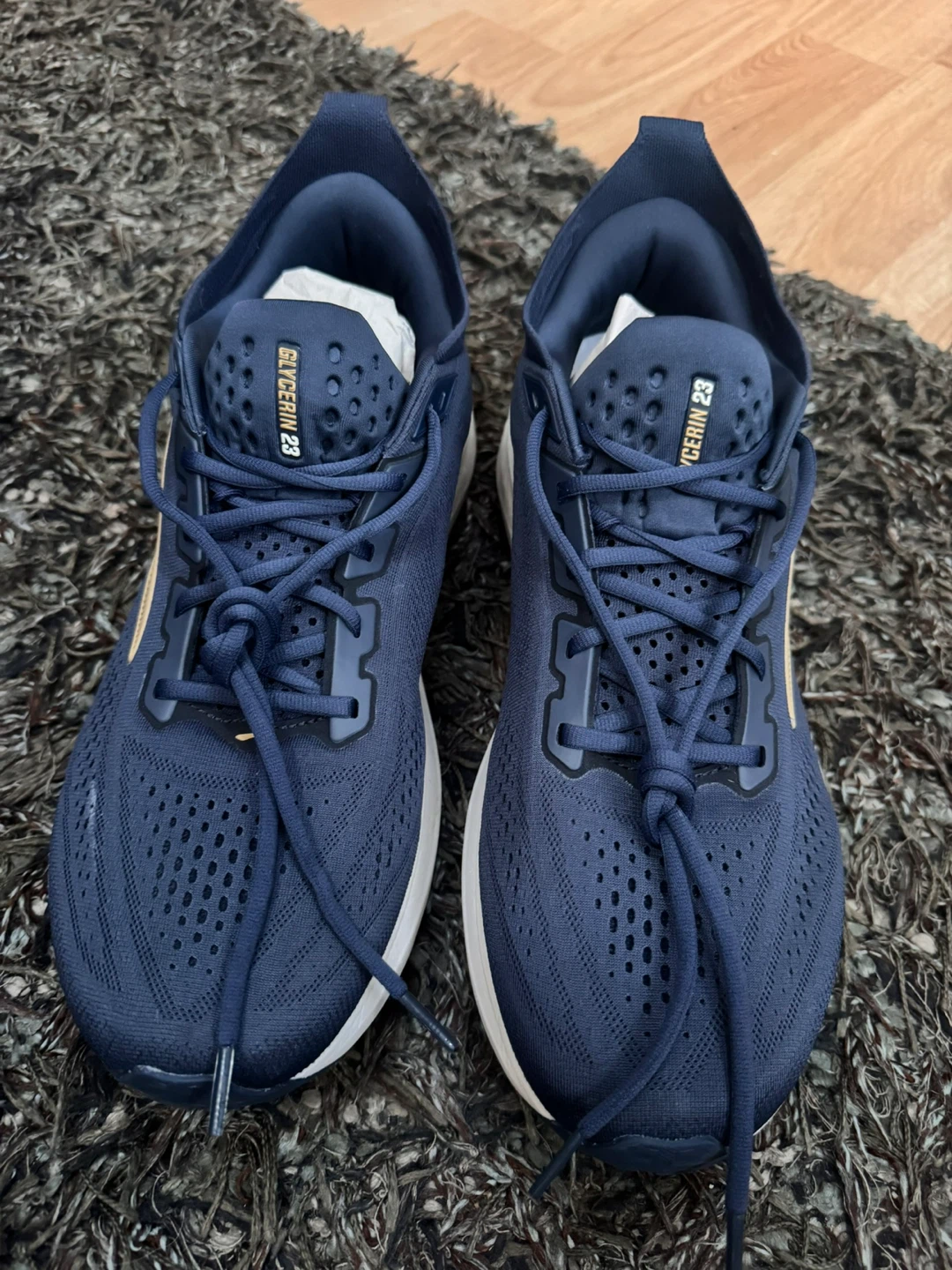 Brooks Glycerin 23 Men's Running Shoes - Navy/Gold - Size 14