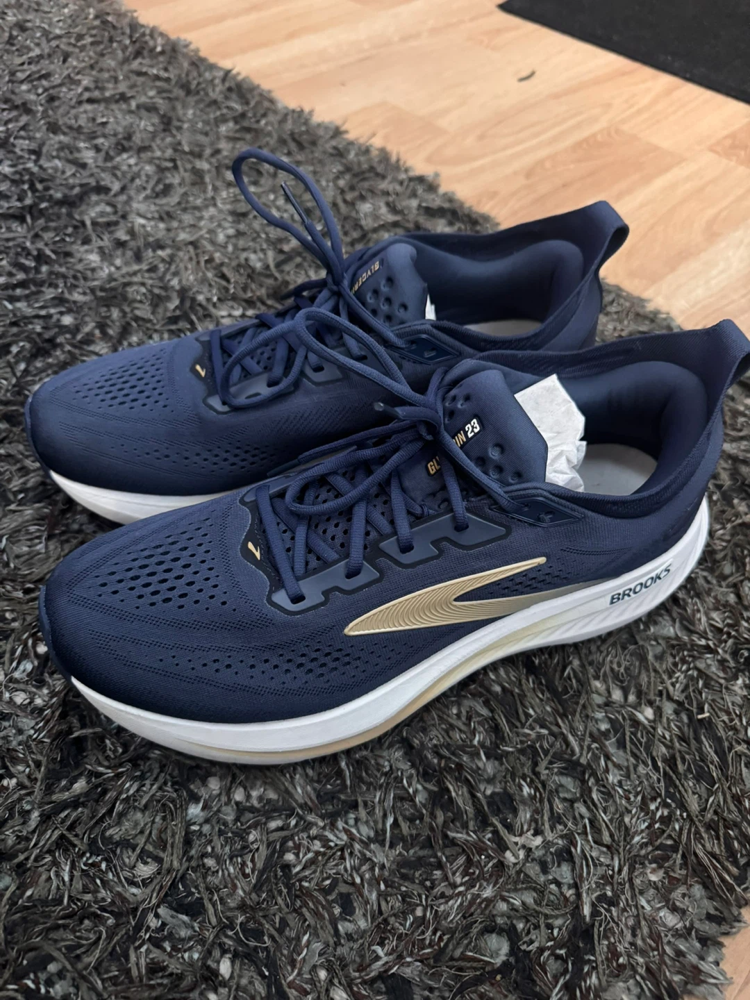 Brooks Glycerin 23 Men's Running Shoes - Navy/Gold - Size 14 - photo 3