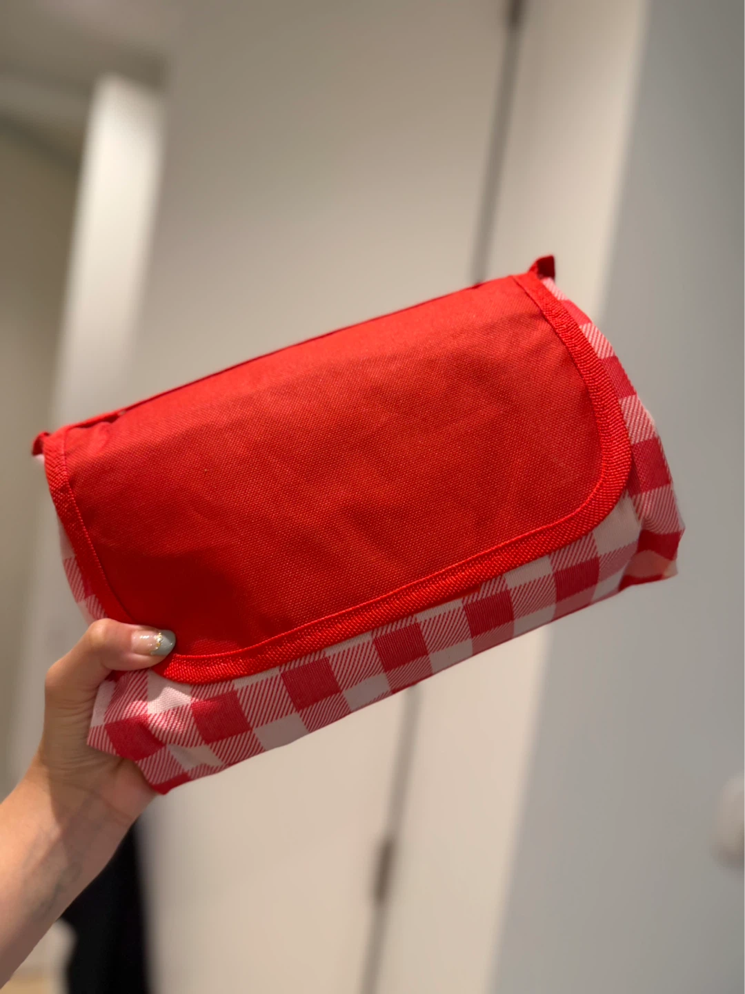 Red and White Gingham Picnic Blanket