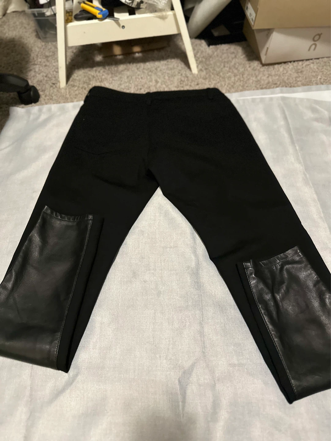 Danier Black Leather Panel Pants - photo 2