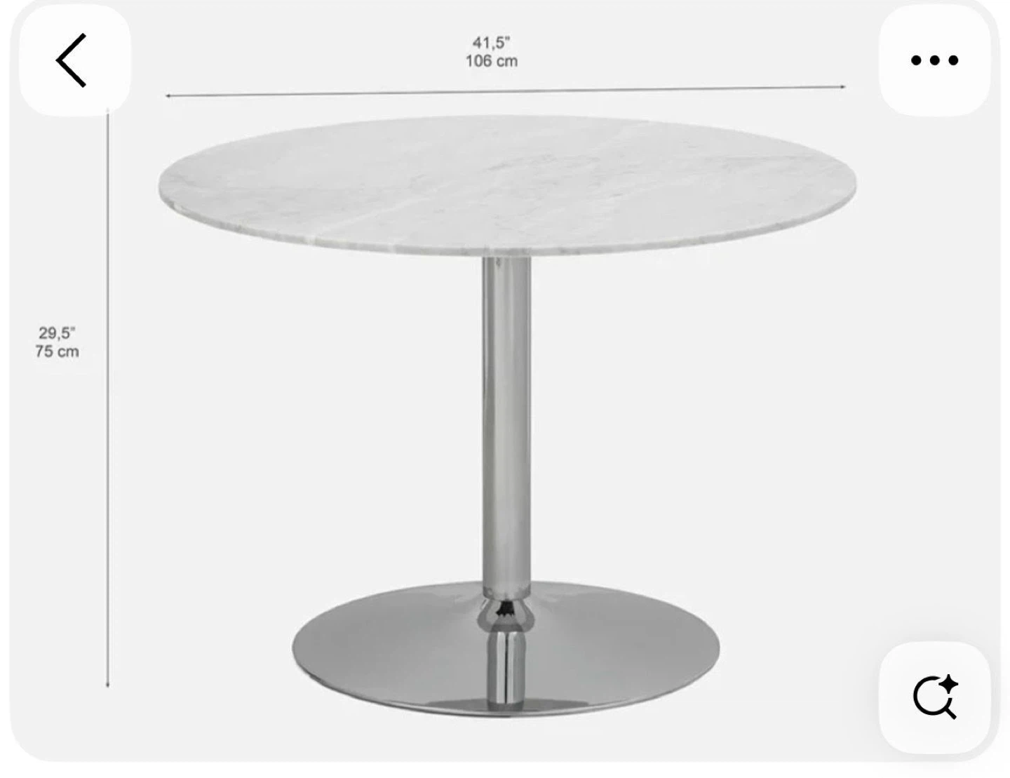 Round Marble Top Pedestal Dining Table