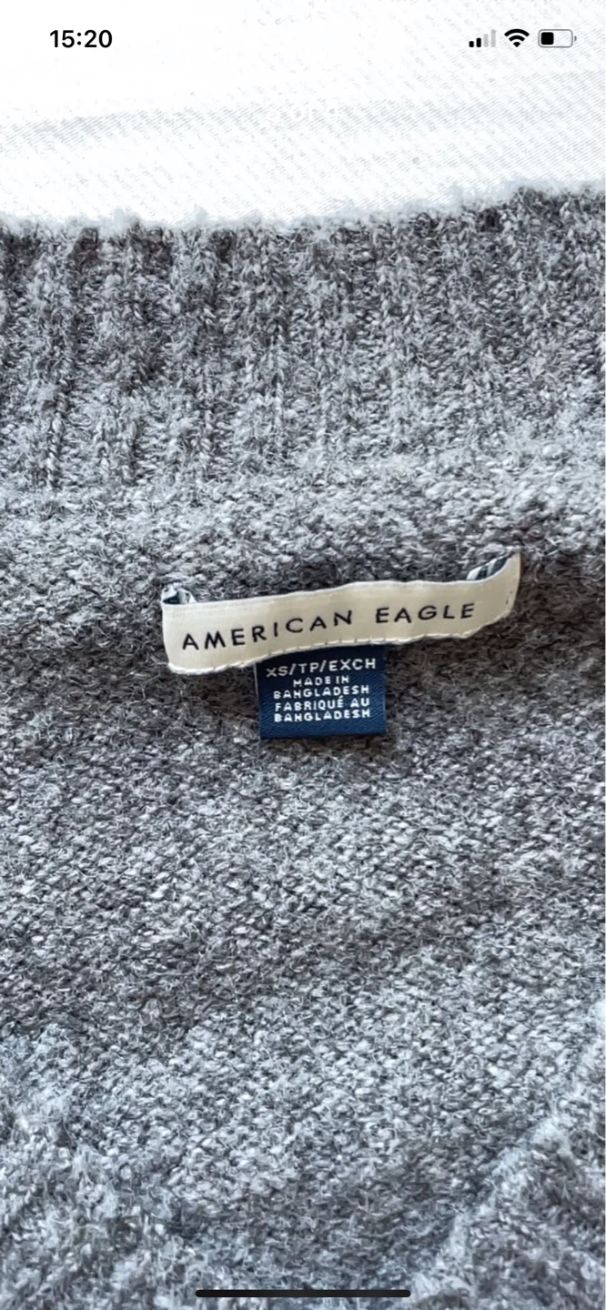 American Eagle Grey V-Neck Sweater - photo 3
