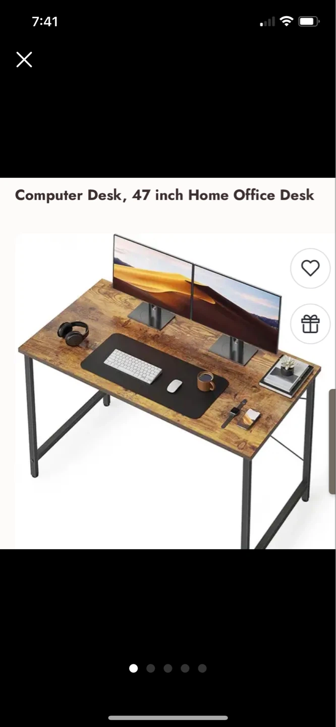 50*36*30cm Rolling Side Table with Wood Top - photo 3