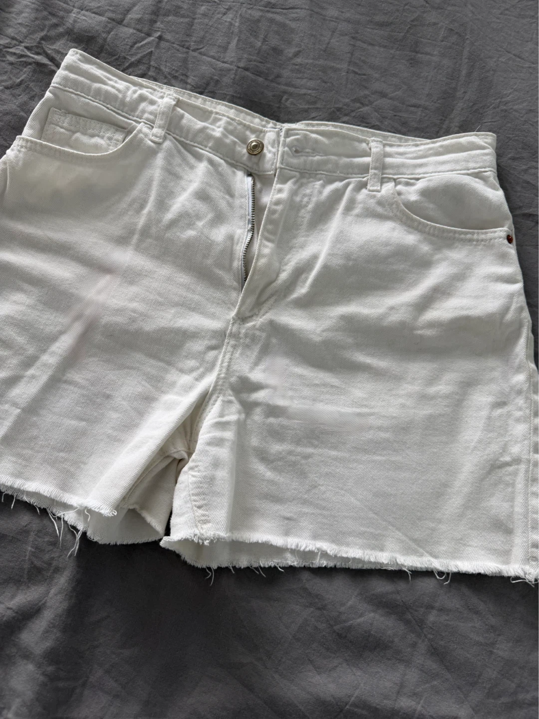Free White Denim Cutoff Shorts