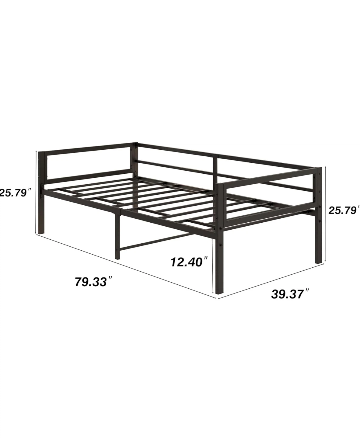 Black Metal Daybed Frame - Twin Size - photo 2
