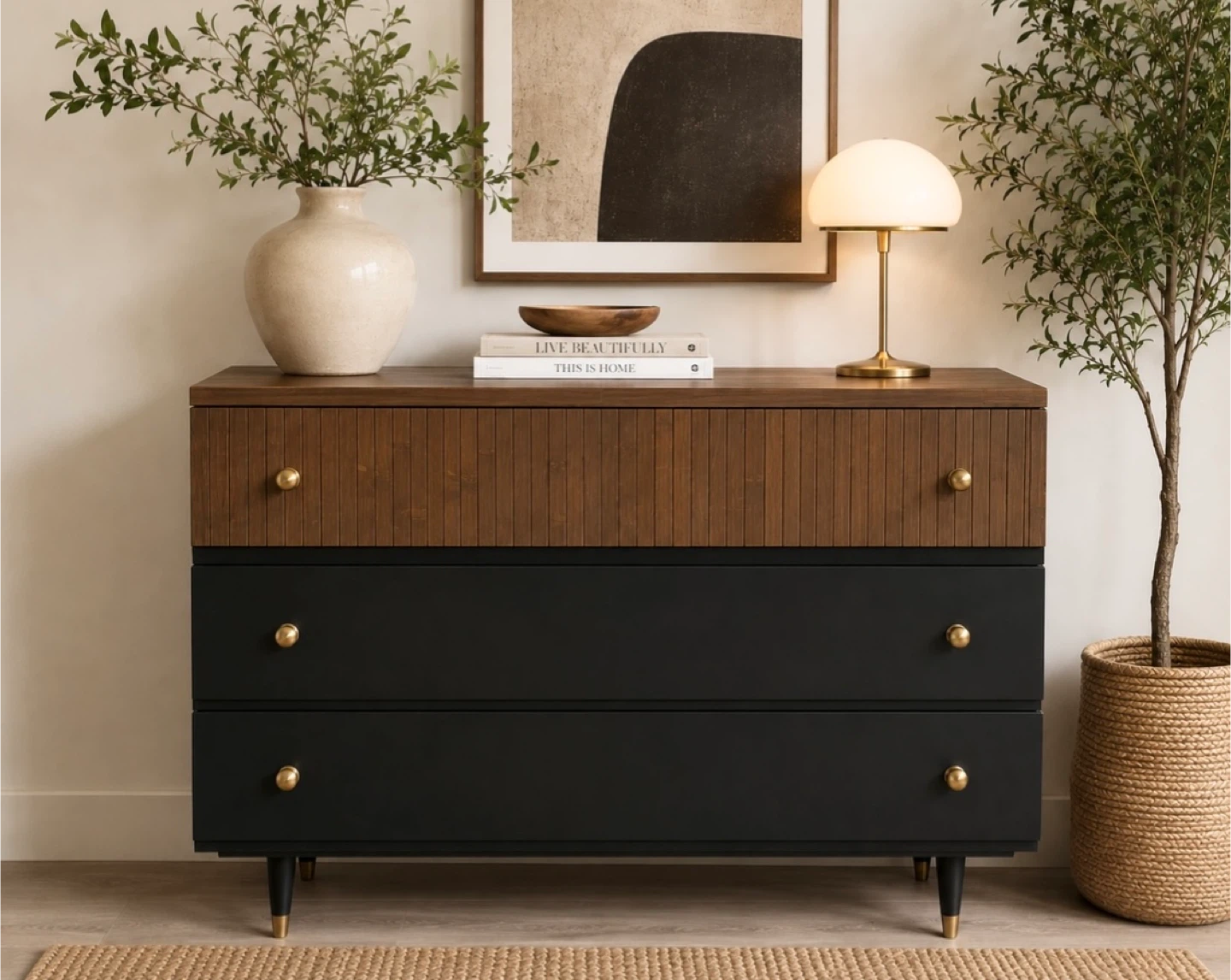 ✨Gibbard Mahogany Dresser/Fluted Detail✨