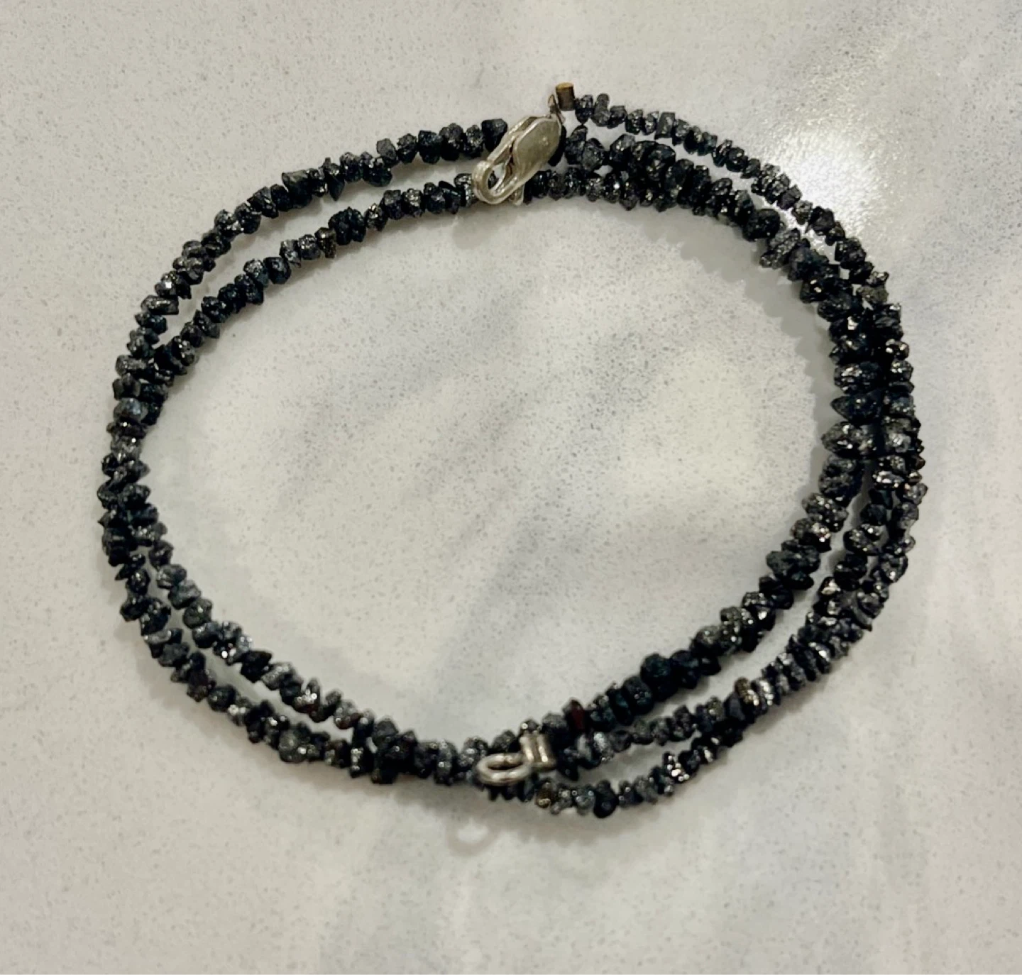 Beautiful rough diamond choker necklace.