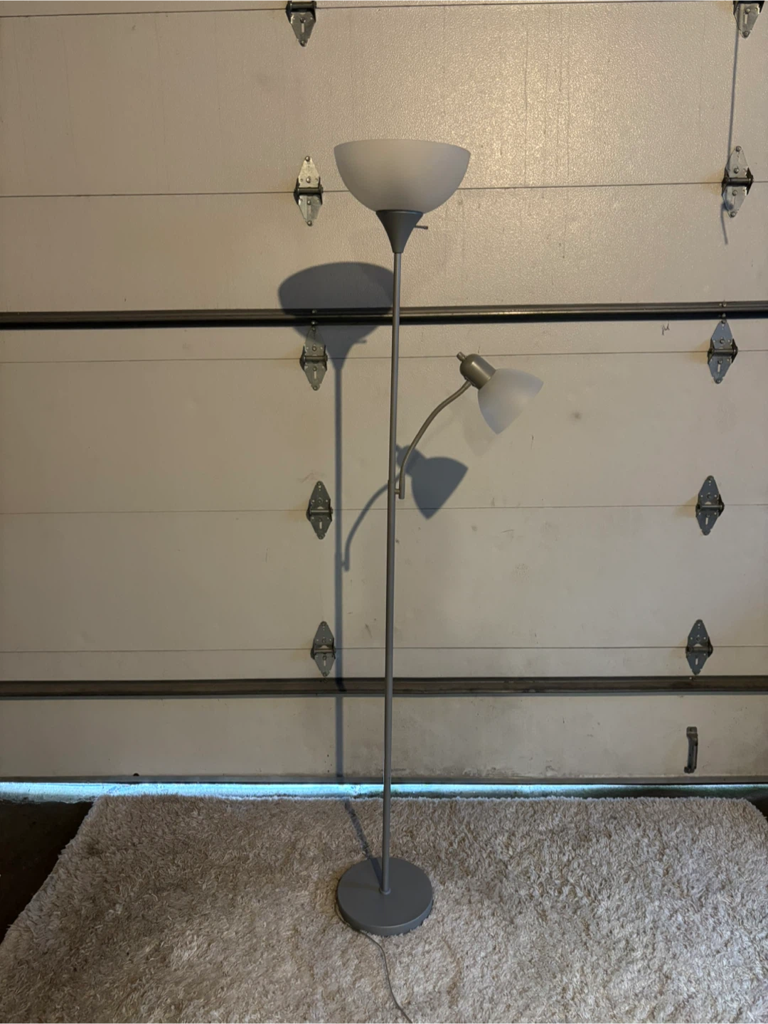 Gray Floor Lamp with Reading Light - photo 2