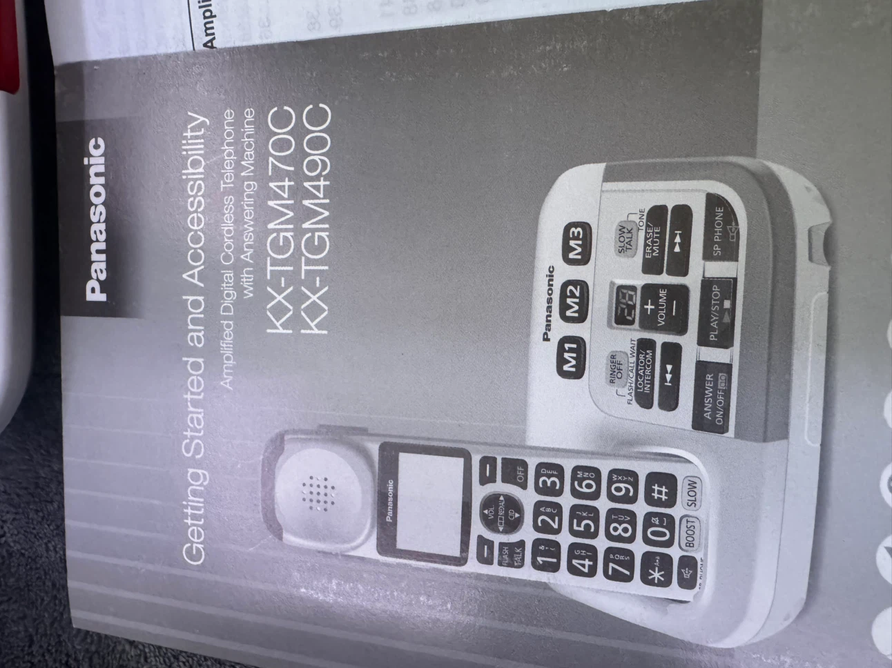 Panasonic Amplified Digital Cordless Telephone KX-TGM470C - photo 3