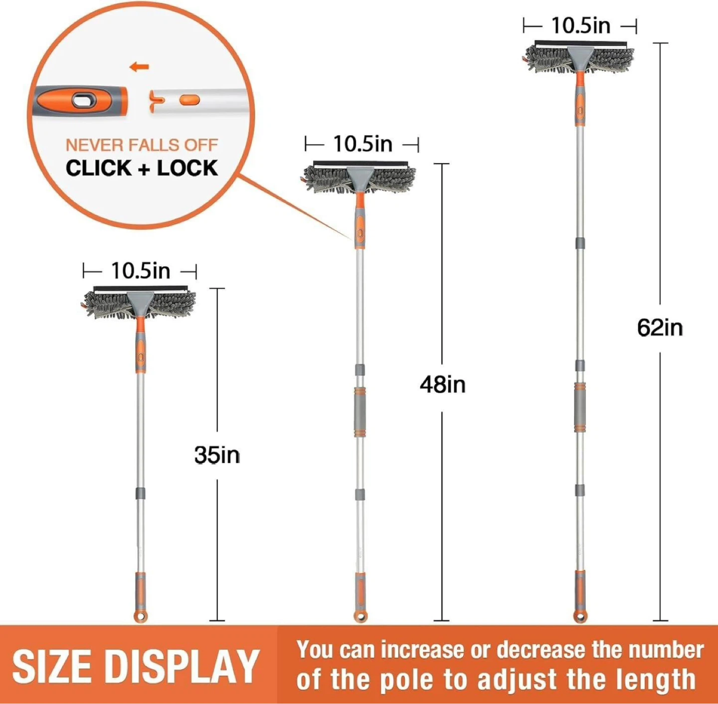 Brand new Eazer 2-in-1 window cleaning kit with extension pole - photo 4