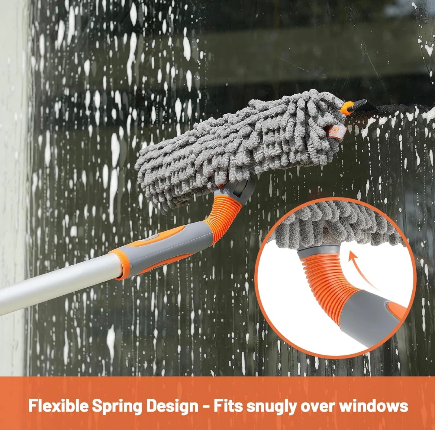Brand new Eazer 2-in-1 window cleaning kit with extension pole - photo 3