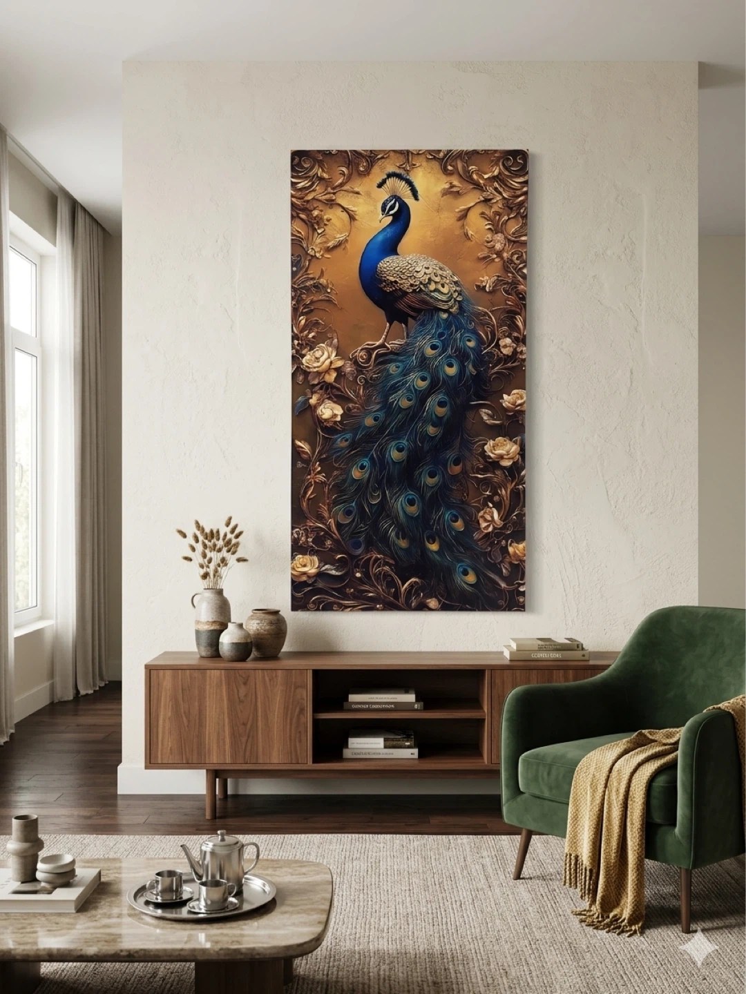 Peacock Wall Art Canvas Print brand new
