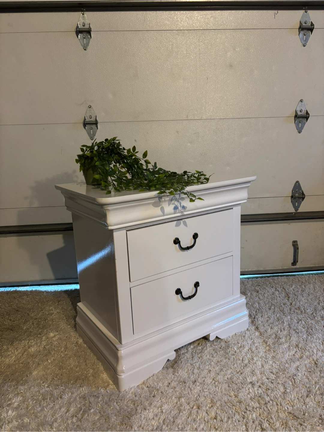 White Two-Drawer Nightstand - photo 2