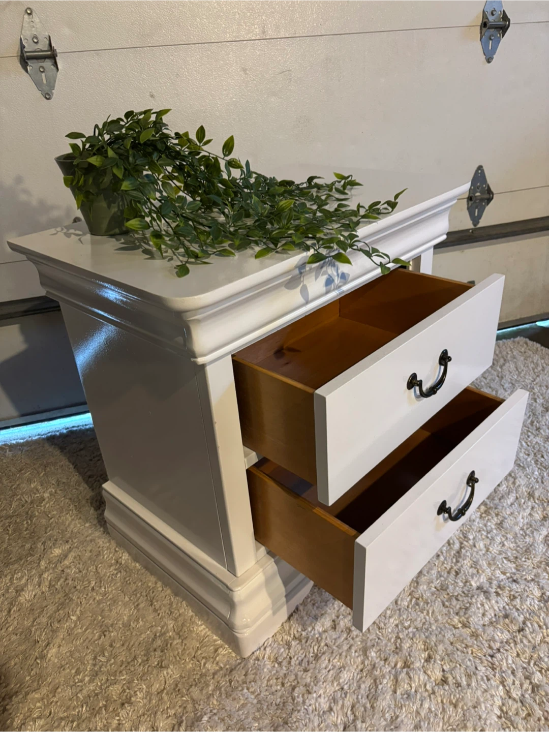 White Two-Drawer Nightstand - photo 3