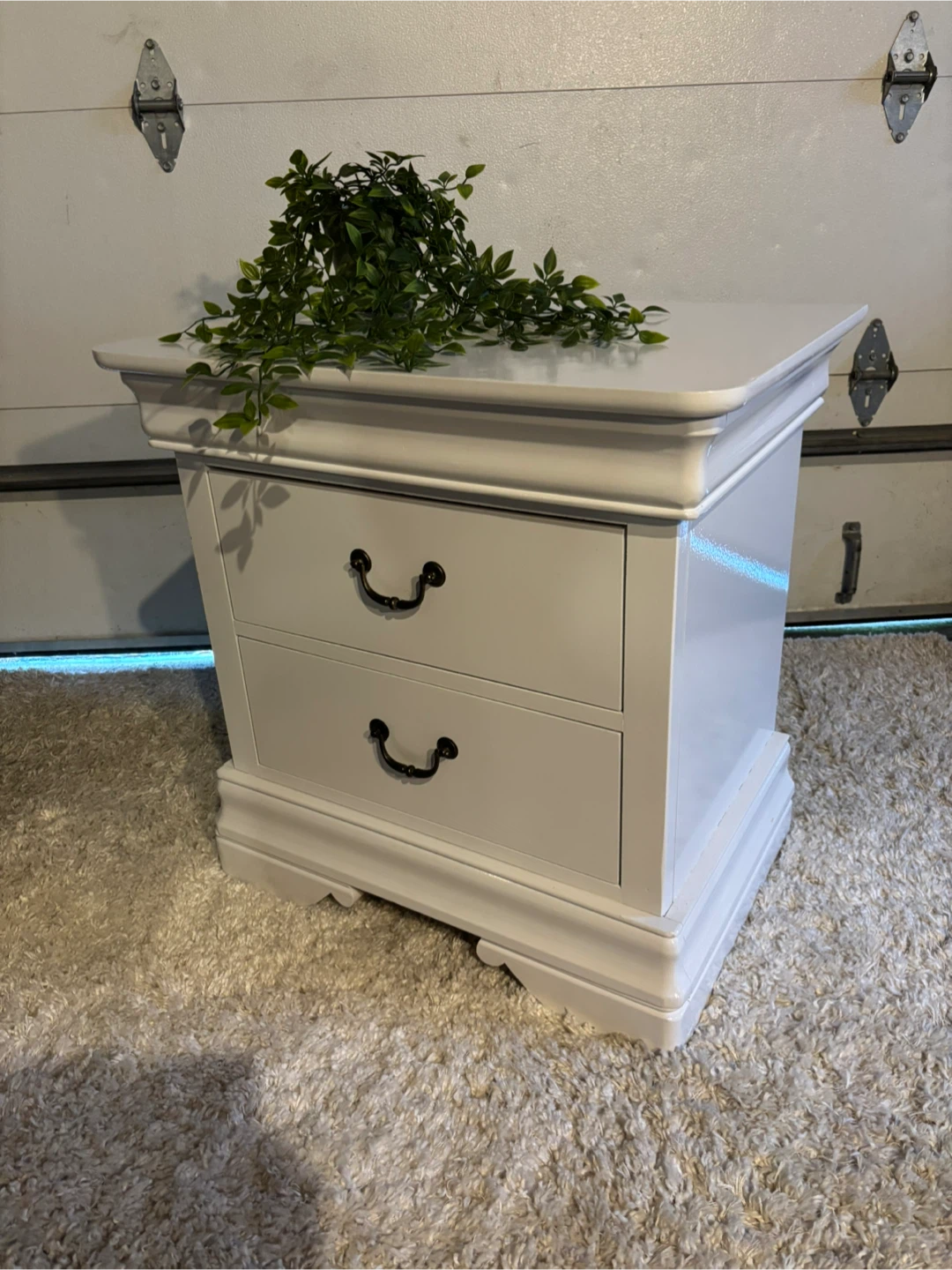 White Two-Drawer Nightstand - photo 4