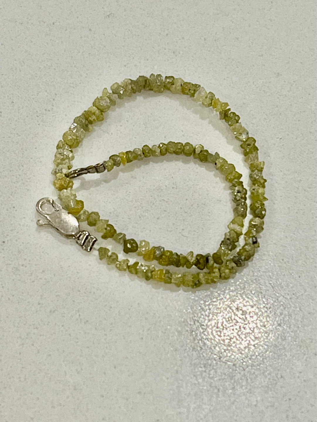 Rough Yellow Diamond Bead Bracelet