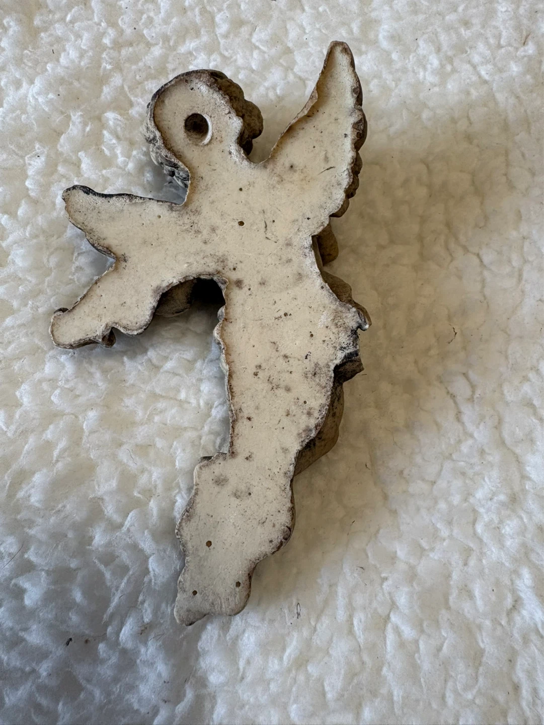 Vintage Cherub Wall Plaque Figurine Playing Violin - photo 4