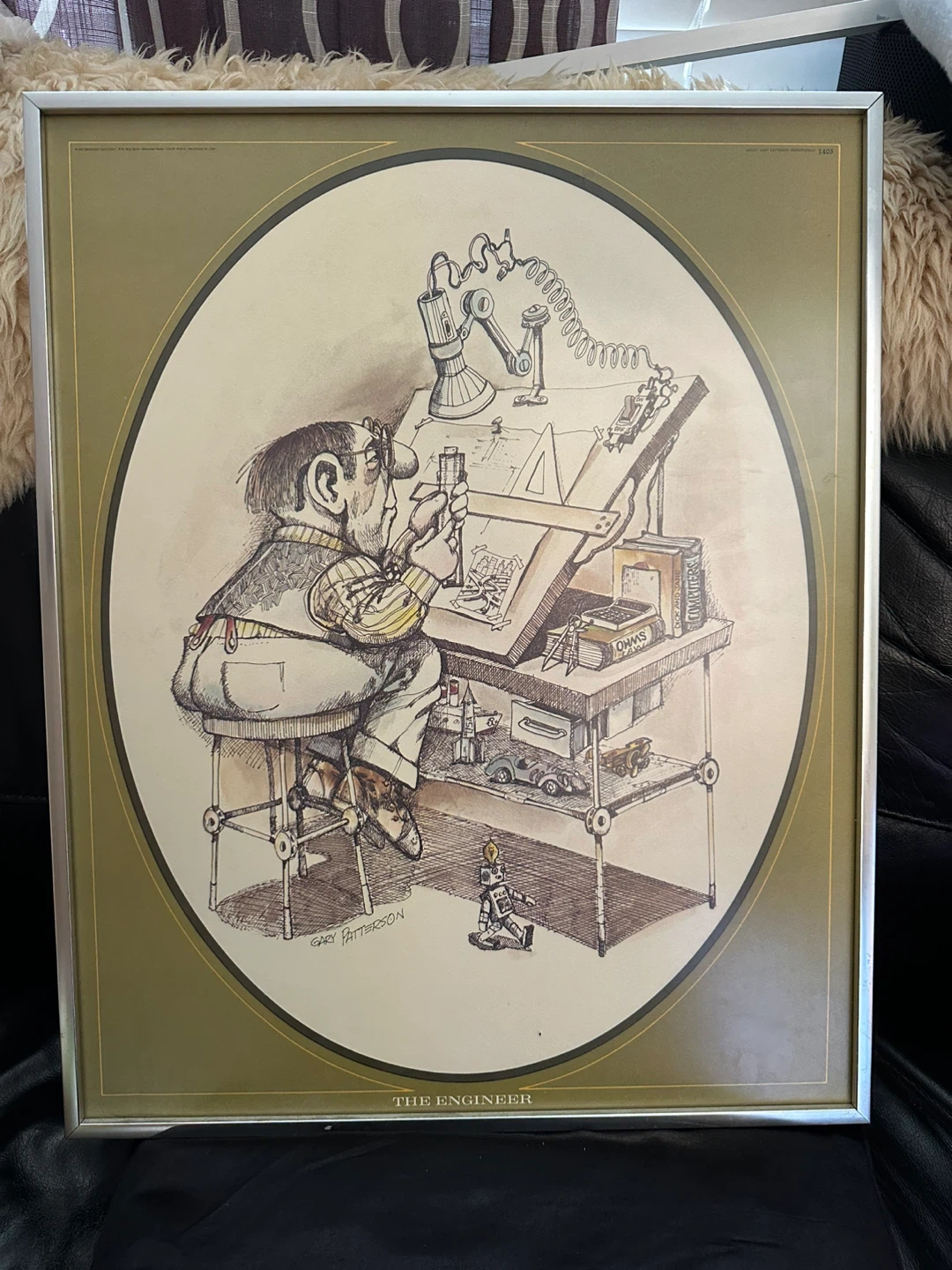 Vintage "The Engineer" Framed Art Print